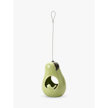 Pear-Shaped Ceramic Bird Feeder