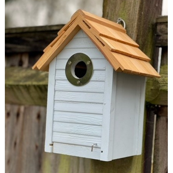 Beach Hut Nest Box - Blue