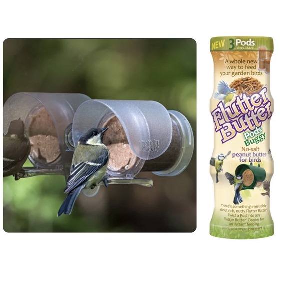 Flutter Butter Window Feeder Plus Pods - SAVE £5