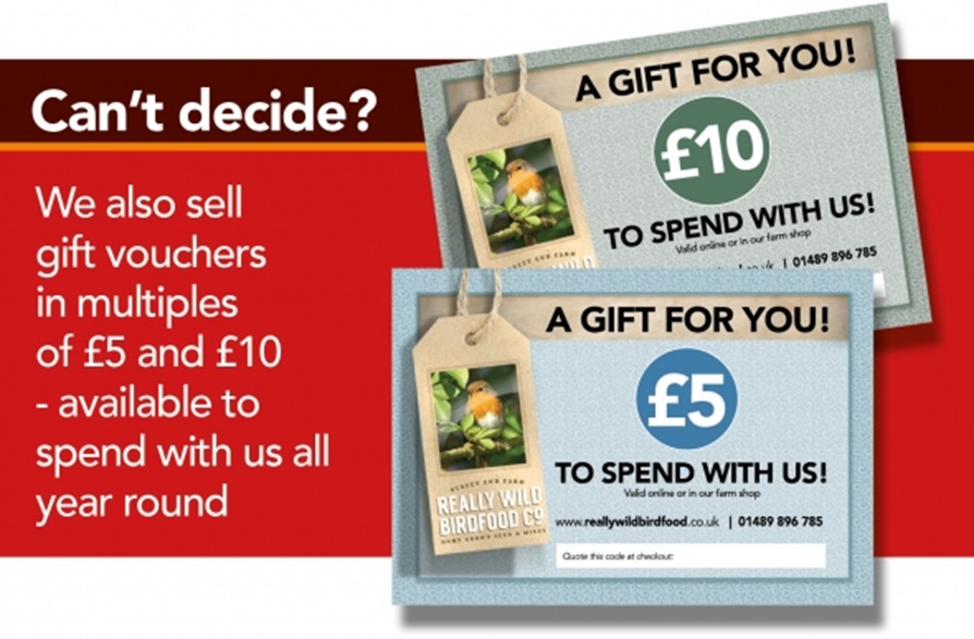 Really Wild Bird Food Gift Vouchers