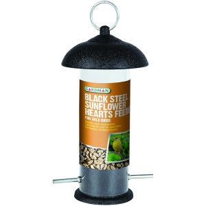 Black Steel Sunflower Heart Feeder