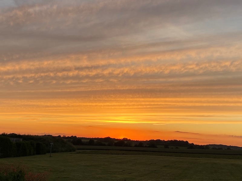 Sunset on the farm