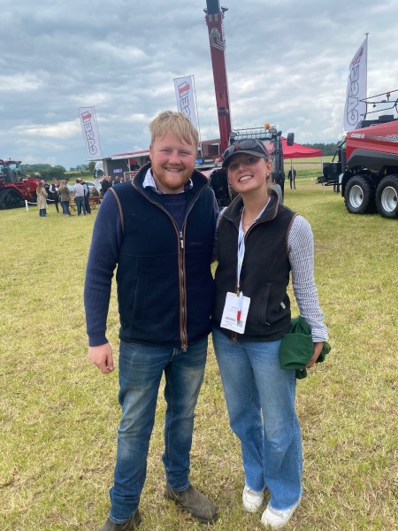 Eleanor with Kaleb from Clarkson's Farm